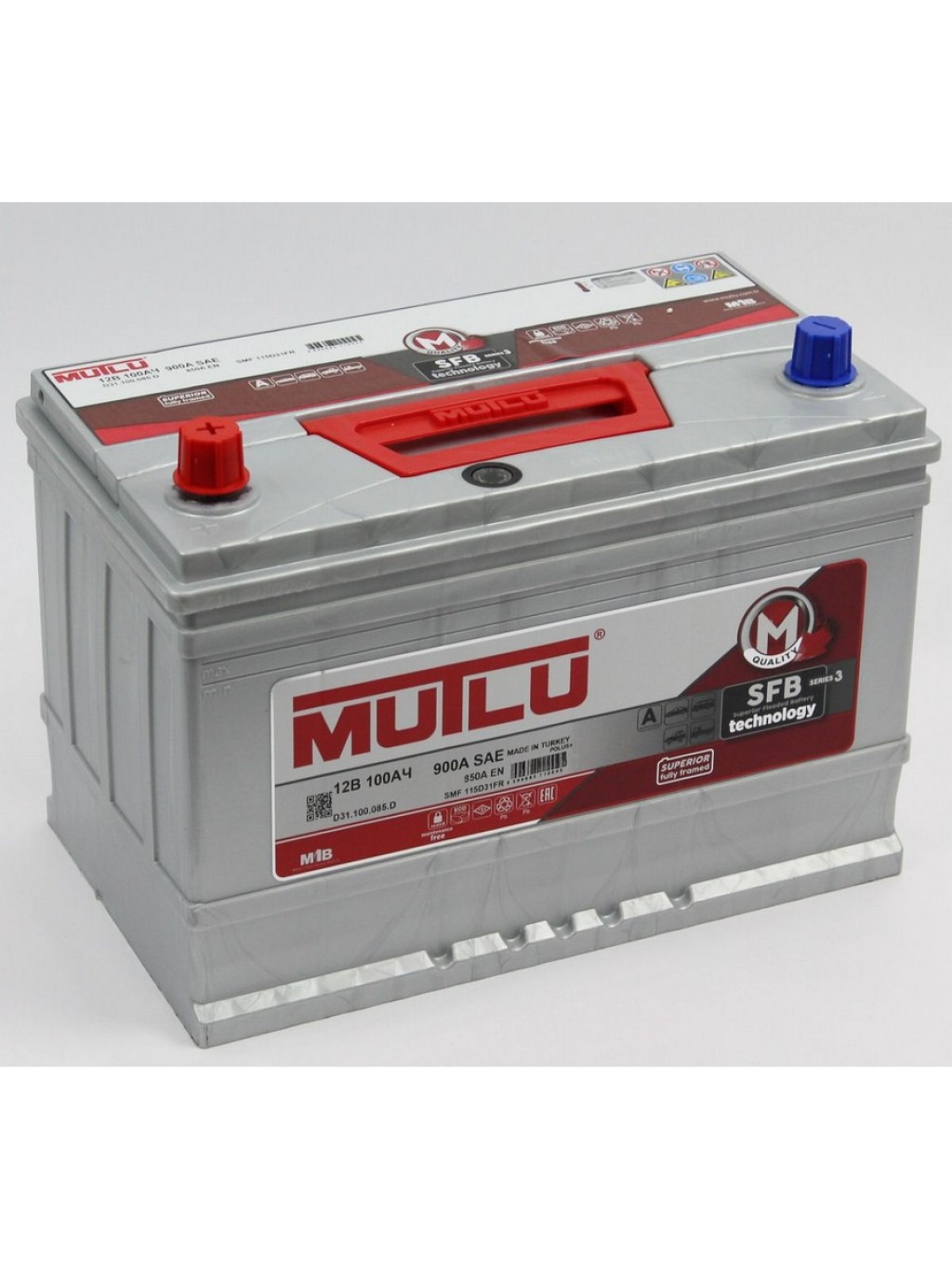 Аккумулятор легковой Mutlu SFB 3 Asia 100 а/ч 850А Прямая полярность