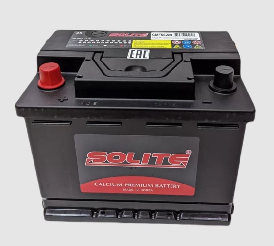 Батарея аккумуляторная Solite 56220 62А/ч 600А прямая полярн. стандартные (Европа) клеммы
