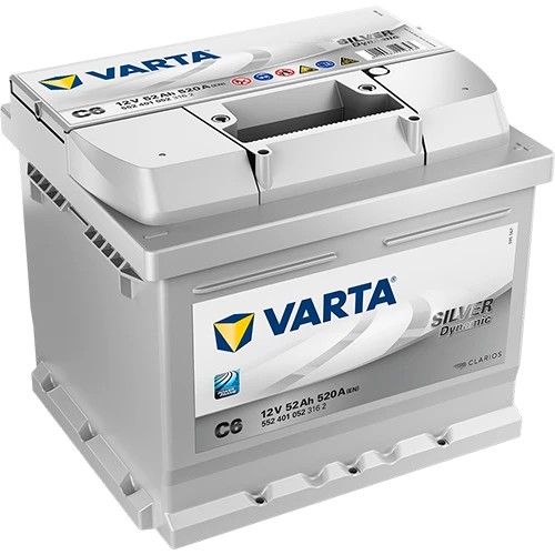 Аккумулятор легковой Varta Silver Dynamic C6 52 а/ч 520А Обратная полярность