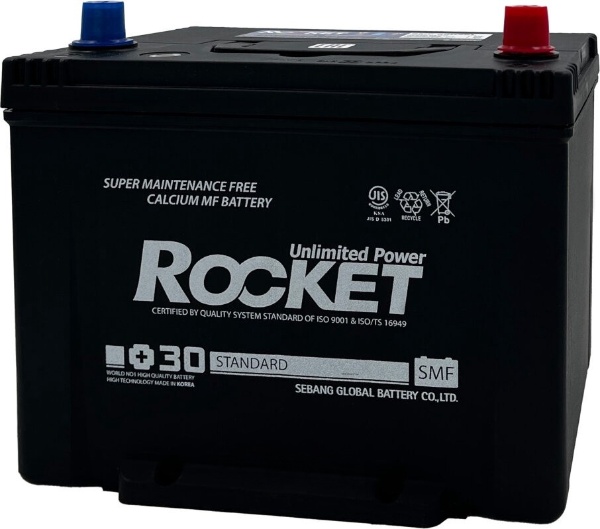 Батарея аккумуляторная ROCKET SMF85D26L 80А/ч 670А обратная полярн. выносные (Азия) клеммы 