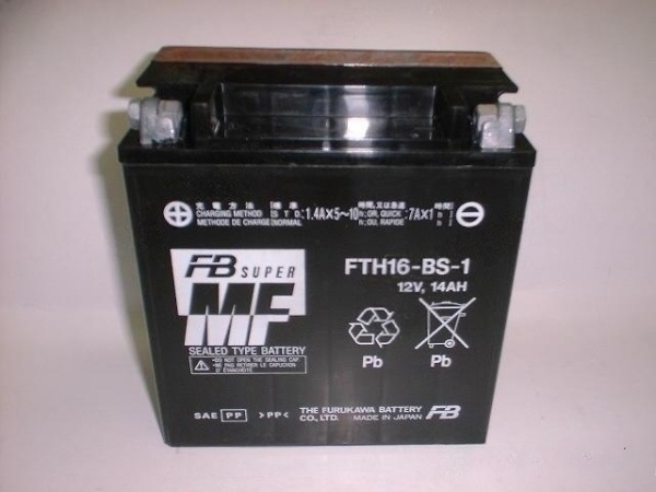 Батарея аккумуляторная FURUKAWA FTH16BS1 14А/ч 230А прямая полярн. тонкие вынос. (Азия) клеммы