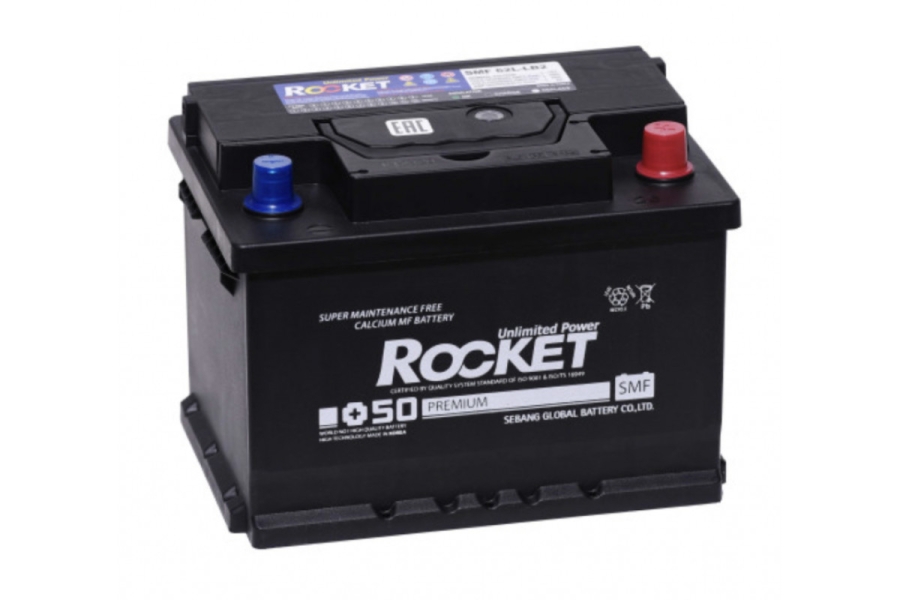 Батарея аккумуляторная ROCKET SMF60LB2 60 Ah ОП низкий 650 A
