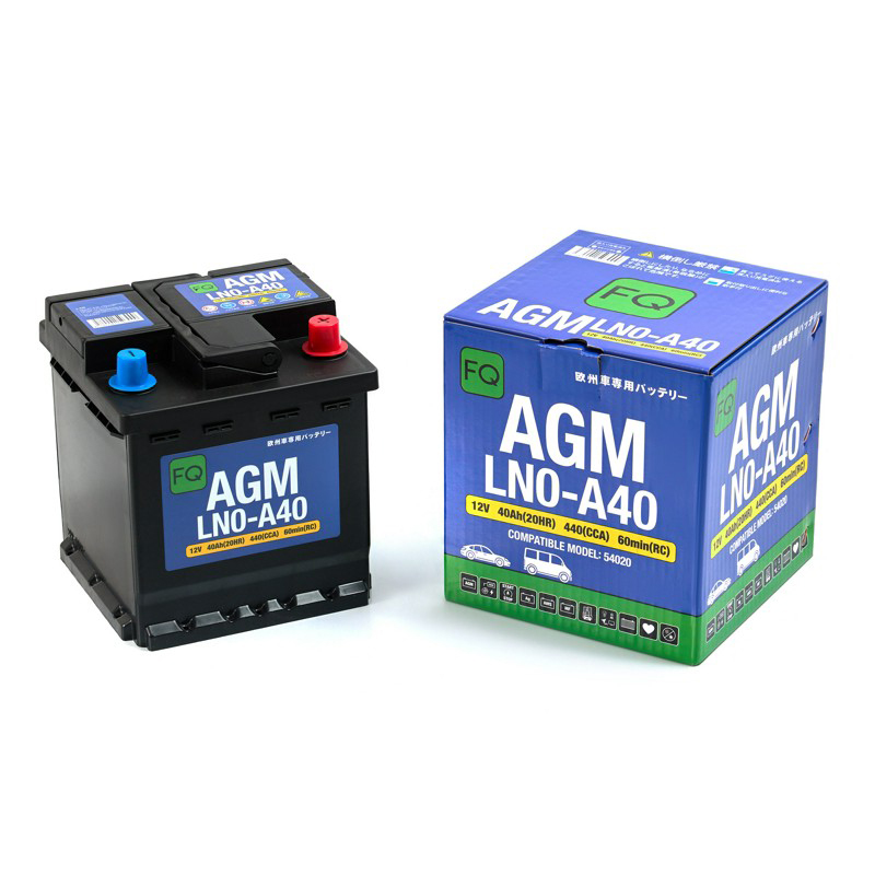 Батарея аккумуляторная FQ LN0A40 40А/ч 440А 12В обратная полярн. стандартные (Европа) клеммы