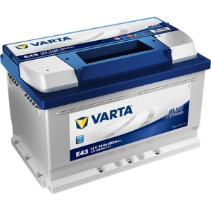 Аккумулятор легковой Varta Blue Dynamic E43 72 а/ч 680А Обратная полярность